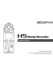 Zoom H5 manual. Camera Instructions.